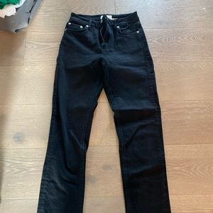 Brand new, never worn Zara black straight leg jeans size 4